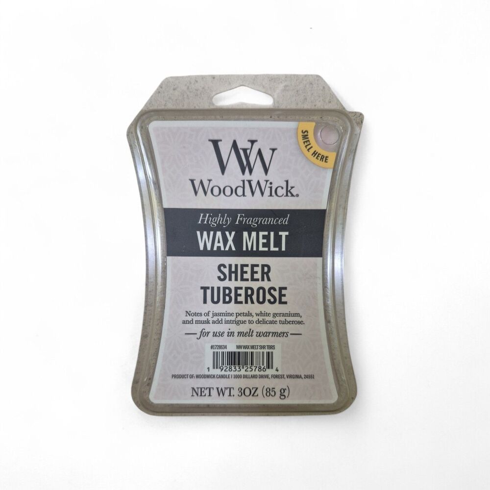 WoodWick Sheer Tuberose Highly Fragranced Scented Wax Melts 6 Count 3 oz